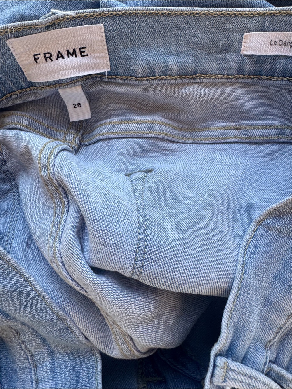 Frame Denim Light Blue Straight Leg Jeans  28 - Picture 7 of 8